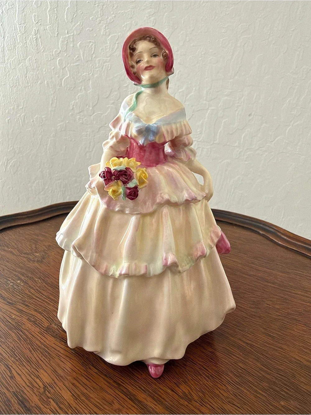 Royal Doulton Irene Figurine Pink & Cream Decor